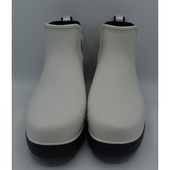 UGG Australia Womens Size 10 Droplet White Black Waterproof Rain Boots Shoes - Picture 6 of 9